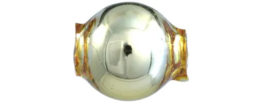 Round bead - 10 mm - shiny yellow (30 pcs)