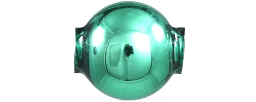 Round bead - 12 mm - shiny green (30 pcs)