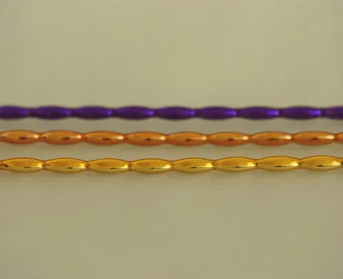 Clasps - oats 8mm - gloss mixed colors (12 pcs)