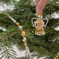 Angel with a book - Christmas tree ornament (1)