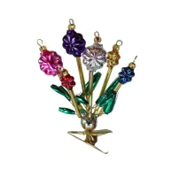 Flowers on a clip - Christmas decoration (1)