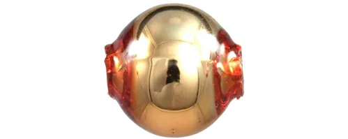 Round bead - 7 mm - shiny orange (60 pcs)