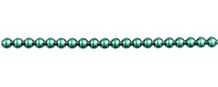 Keys - round 6mm - shiny green (6 pcs)