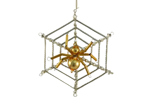 Spider in a web - Christmas tree ornament