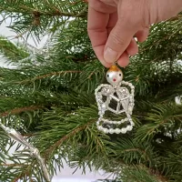 Angel with a book - Christmas tree ornament (1)