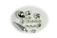 Pearl mix up to 12 mm - silver