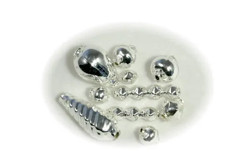 Pearl mix up to 12 mm - silver