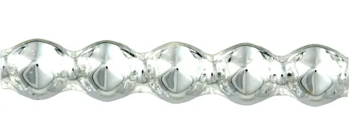 4 mm paternoster beads - silver (60 pcs)