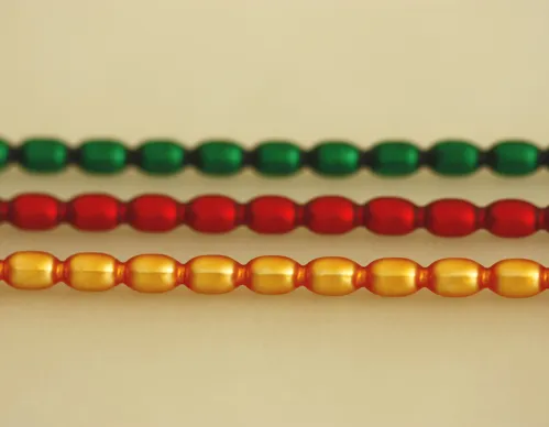Keys - acorn 7mm - matte mix of colors (12 pcs)