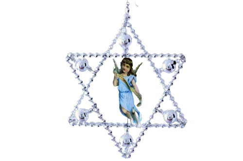 Star with a picture - Christmas ornament