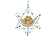 Star with a picture - Christmas ornament