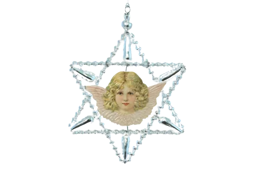 Star with a picture - Christmas ornament