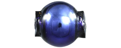 Round bead - 7 mm - shiny blue (60 pcs)